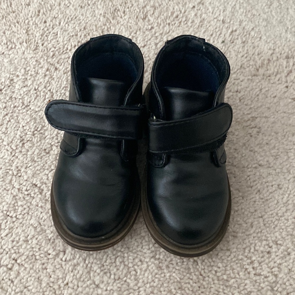 Toddler boys black dress boots